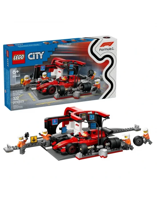 60443 Lego City Ferrari F1 Pit Stop Ve Pit Ekibi 322 Parça +6 Yaş