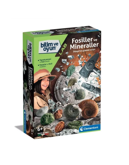 64336 Bilim Ve Oyun - Fosiller Ve Mineraller Kazı Seti
