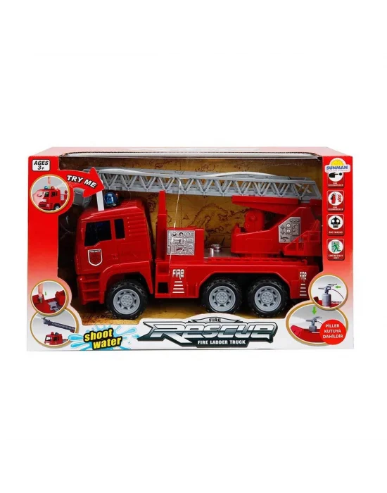 66110 Maxx Wheels Sesli Ve Işıklı Su Fışkırtan İtfaiye Aracı 24 Cm