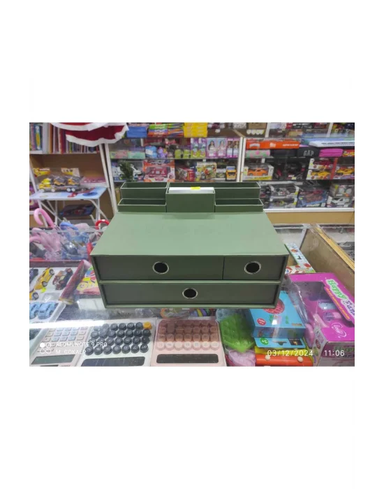 GIPTA ORG1762 PEARL GREEN 3 ÇEKMECELİ MULTİ MASA ÜSTÜ SET