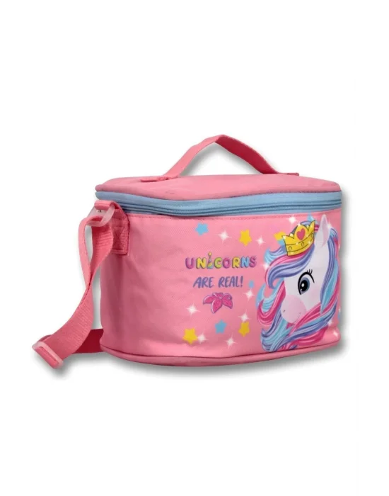 Cennec Şeffaf Bölmeli Pembe Unicorn İlkokul Sırt Çantası Seti - Kız Çocuk
