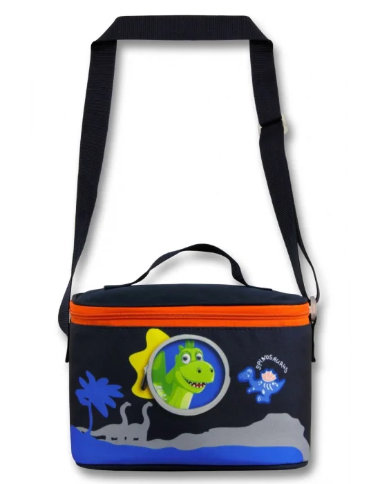 Ümit Çanta Erkek Çocuk Beslenme Çantası ( Isı Yalıtımlı) - Sevimli Dinazor - Mavi Kırmızı - 5010