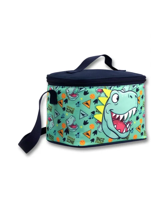Ümit Çanta Termoslu/Isı Yalıtımlı Beslenme Çantası - 5019 - Dinazor, Yeşil Lacivert (Erkek Çocuk)