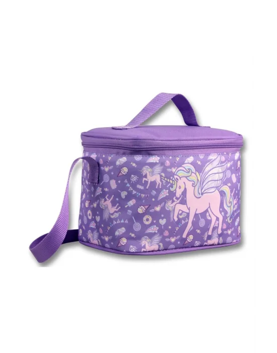 Ümit Çanta Kız Çocuk Beslenme Çantası (Thermo Isı Yalıtımlı) - Unicorn Pegasus - Lila - 5028