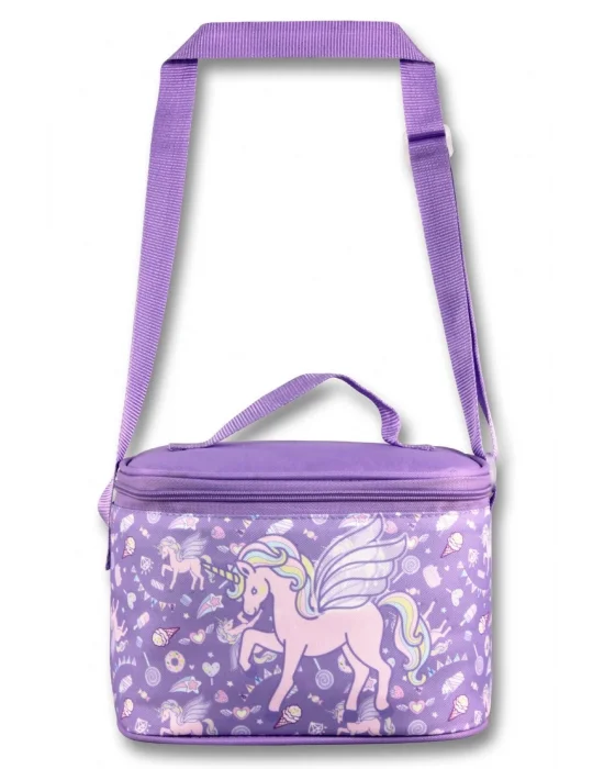 Ümit Çanta Kız Çocuk Beslenme Çantası (Thermo Isı Yalıtımlı) - Unicorn Pegasus - Lila - 5028