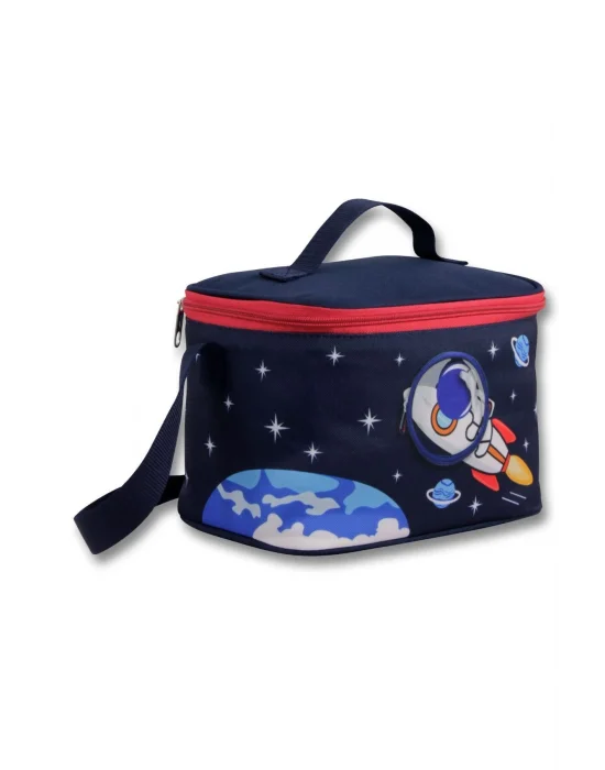 Ümit Çanta 5043 Isı Yalıtımlı erkek (Astronot Baskılı, Lacivert Kırmızı Renkli) Beslenme Çantası
