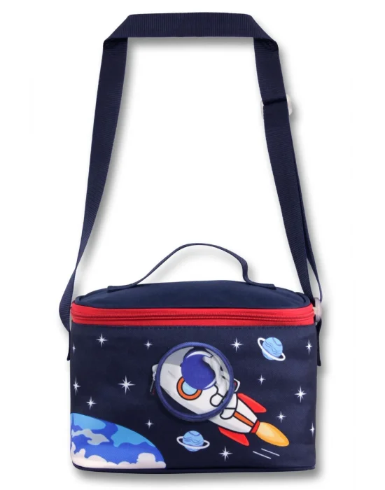 Ümit Çanta 5043 Isı Yalıtımlı erkek (Astronot Baskılı, Lacivert Kırmızı Renkli) Beslenme Çantası
