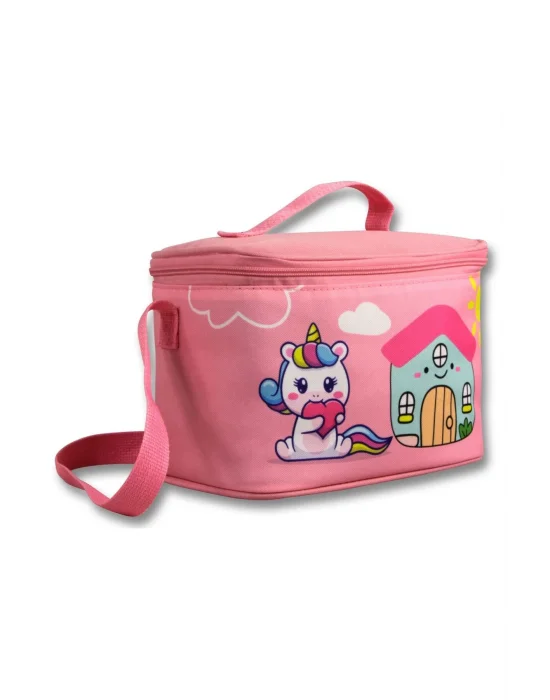 Ümit Çanta Kız Çocuk Beslenme Çantası (Thermo Isı Yalıtımlı) - Unicorn - Pembe Yeşil - 5052