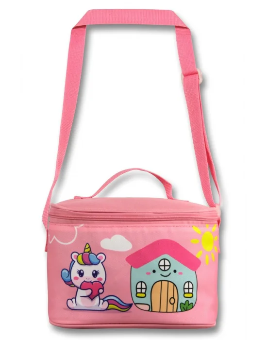 Ümit Çanta Kız Çocuk Beslenme Çantası (Thermo Isı Yalıtımlı) - Unicorn - Pembe Yeşil - 5052