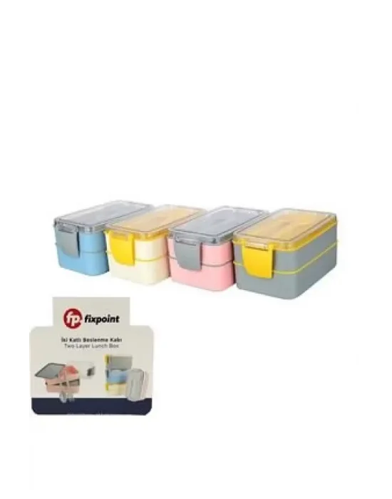 FIXPOİNT İKİ KATLI BESLENME KABI 900ML P-1988 (48)