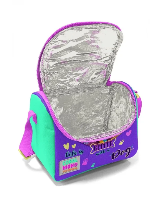 Kız Çocuk Üçlü İlkokul Okul Çanta Seti - Sarı Pembe Sevimli Köpek