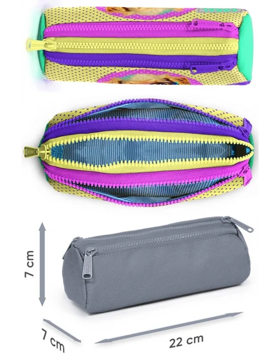 Kız Çocuk Üçlü İlkokul Okul Çanta Seti - Sarı Pembe Sevimli Köpek