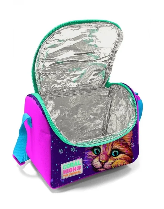 Mor Kedi Üçlü İlkokul Okul Çanta Seti