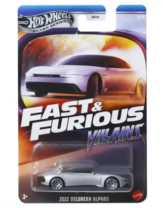 Hot Wheels Silver Series Fast ve Furious Villains Zozz Delorean Alphas JBY38