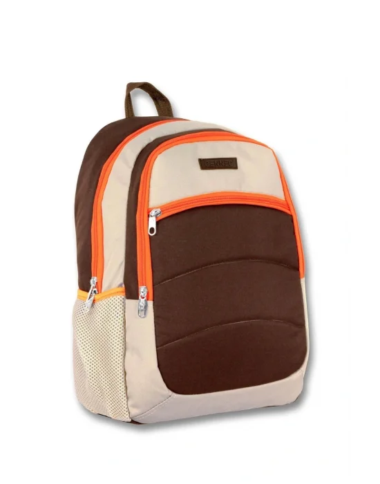 Ümit Çanta Cennec Ortaokul Kolej Lise ve Günlük Sırt Çantası - Kahverengi-Turuncu - Erkek
