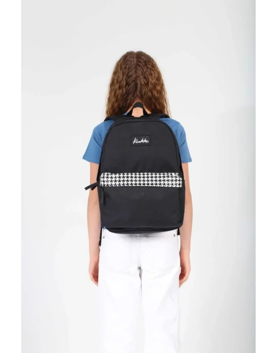 Basic Colors Okul Sırt Çantası Siyah Patern K1628