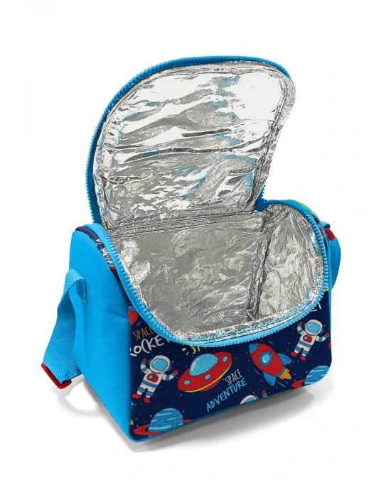 Kids Lacivert Mavi Uzay Desenli Thermo Beslenme Çantası 11807