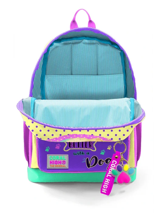 Gözlüklü Köpek Desenli Okul Çantası 23752