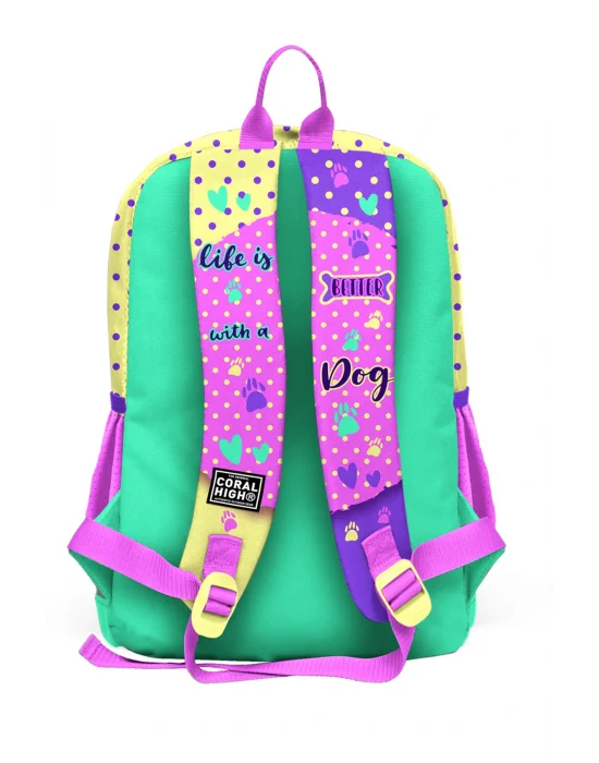 Gözlüklü Köpek Desenli Okul Çantası 23752