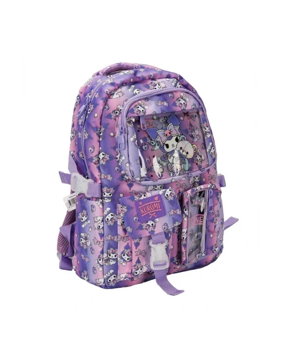 Desenli Mor Okul Çantası 3394