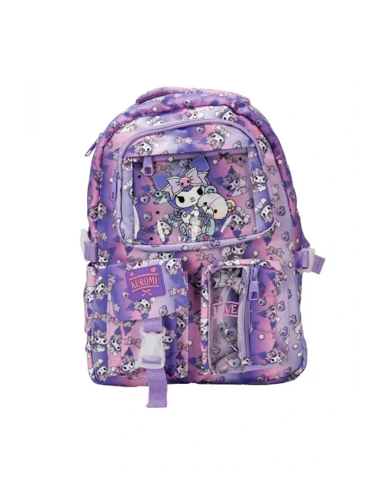 Desenli Mor Okul Çantası 3394