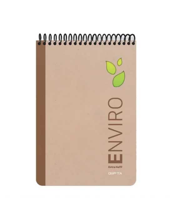 Gıpta Enviro Bloknot Spiralli Kraft Sert Kapak 17x24 100 yaprak