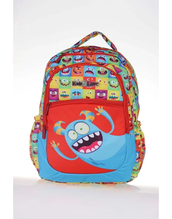 Kids & Love Design Cute Monster Okul Çantası 39x29x16 (l5083)