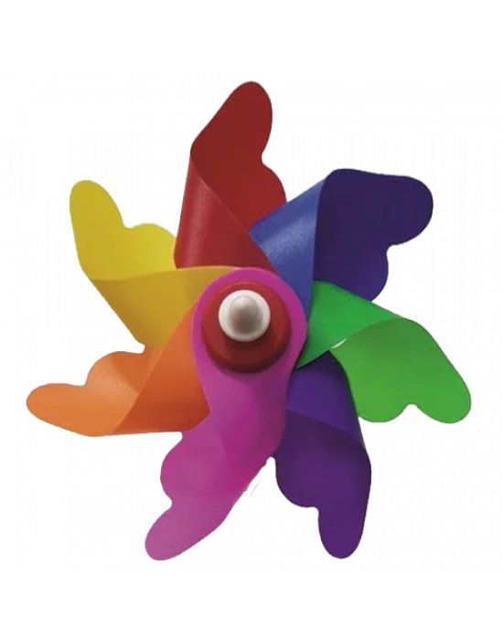 7 Kanat 16 CM Gökkuşağı Rüzgar Gülü