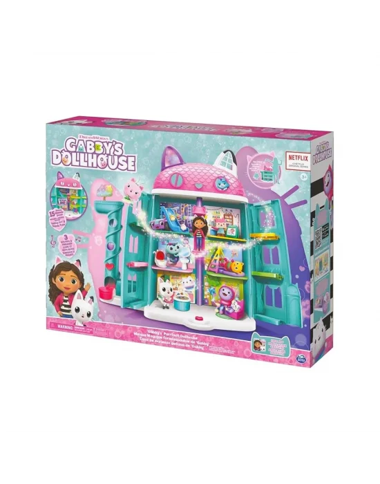 70742 Gabbys Dollhouse Festival Evi Eğlenceli Müzikli Oyun Seti 63 Cm -spinmaster