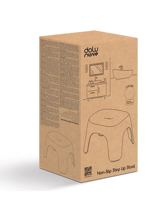 7128 Kaydırmaz Yükseltici Tabure Stone Gri