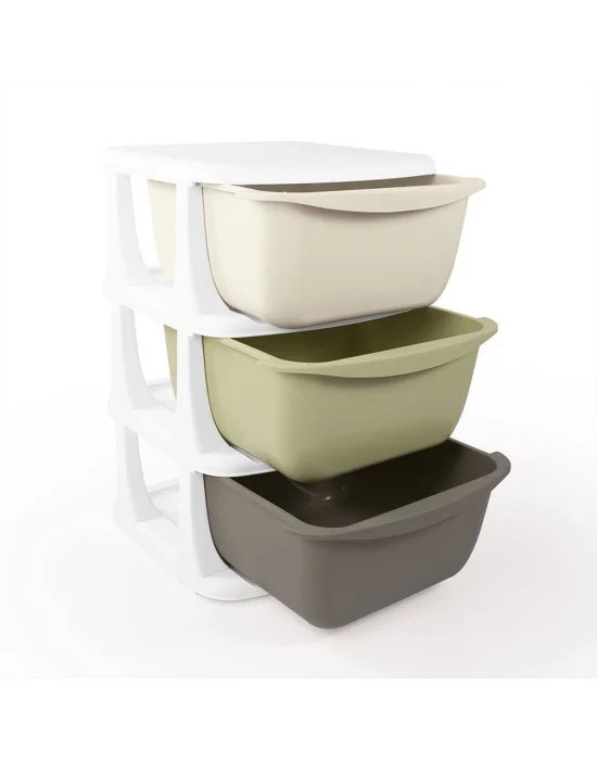 7130 3 Katlı 3 Çekmeceli Saklama Ünitesi -dolu Oyuncak