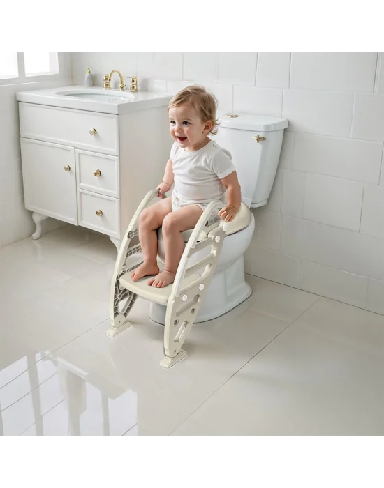 7241 Kaymaz Ayarlı Merdiven Klozet Adaptörü Relax Bej -dolu Oyuncak