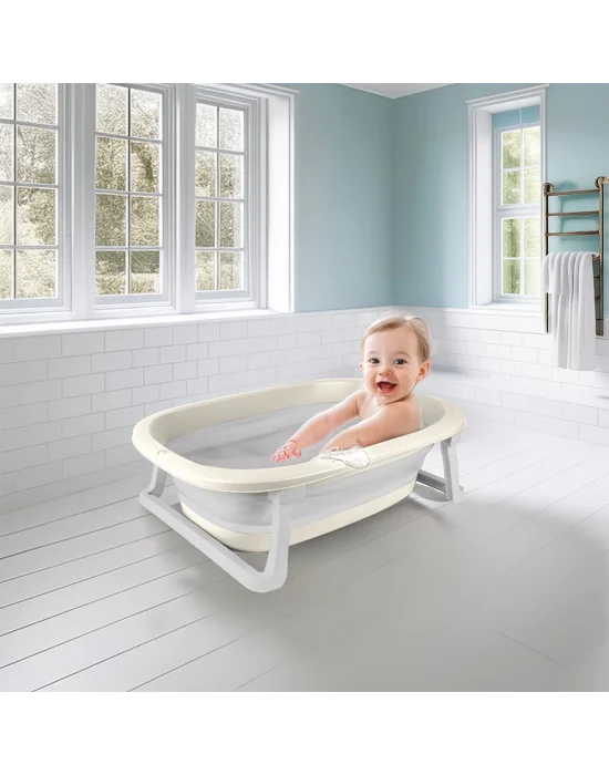 7265 Katlanır Bebek Yıkama Küveti Relax Bej -dolu Oyuncak