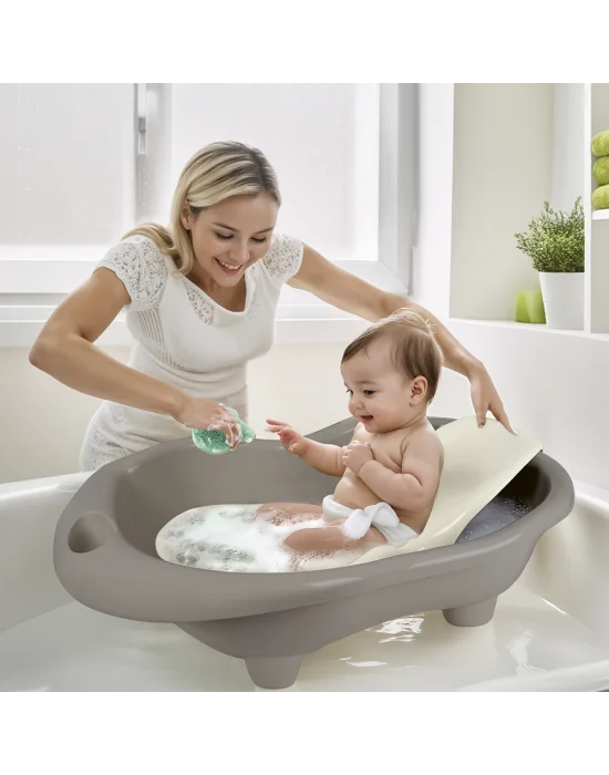 7270 Hippo Oyuncak Bebek Yıkama Küveti Ve Desteği Stone Gri