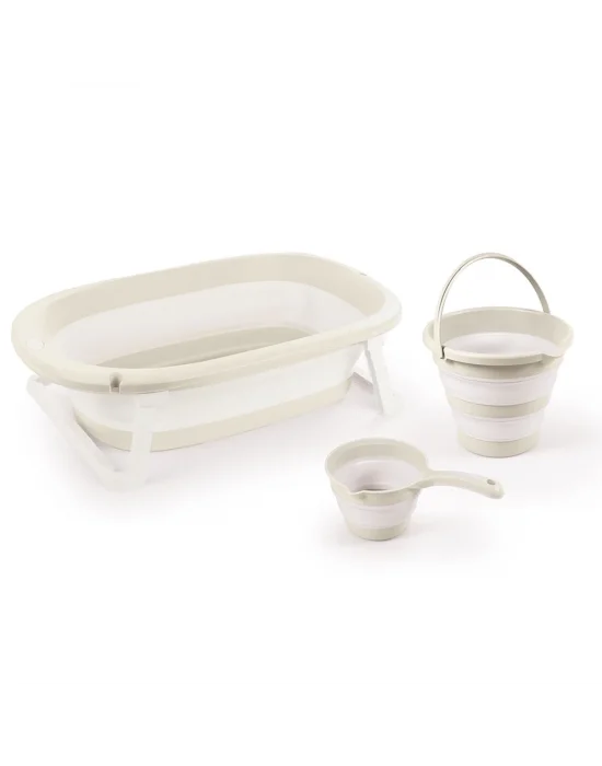 7271 Katlanabilir Banyo Seti 3lü Bej