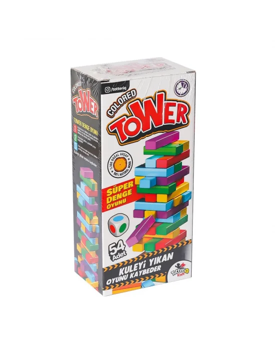 7315 Renkli Tower Süper Denge Oyunu -totteriq