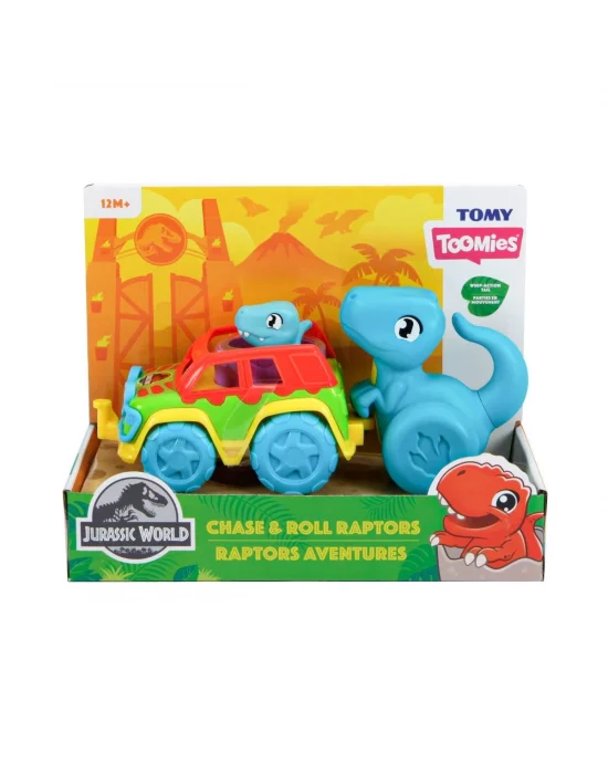 73251 Tomy - Jurassic World Dino Ve Renkli Araç +12 Ay