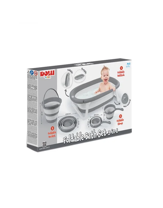 7368 Katlanabilir 3ü 1 Araba Banyo Seti -dolu Oyuncak