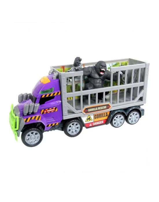 74641  Sesli Ve Işıklı Motorize Araba Goril Kurtarıcısı -sunman