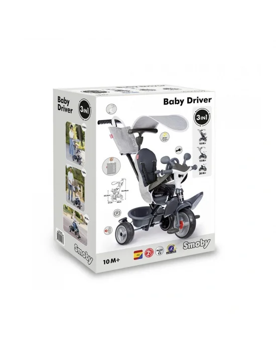 7600741503 Baby Driver Tricycle 3 Tekerlekli 3ü 1 Arada Gri Bisiklet +10 Ay