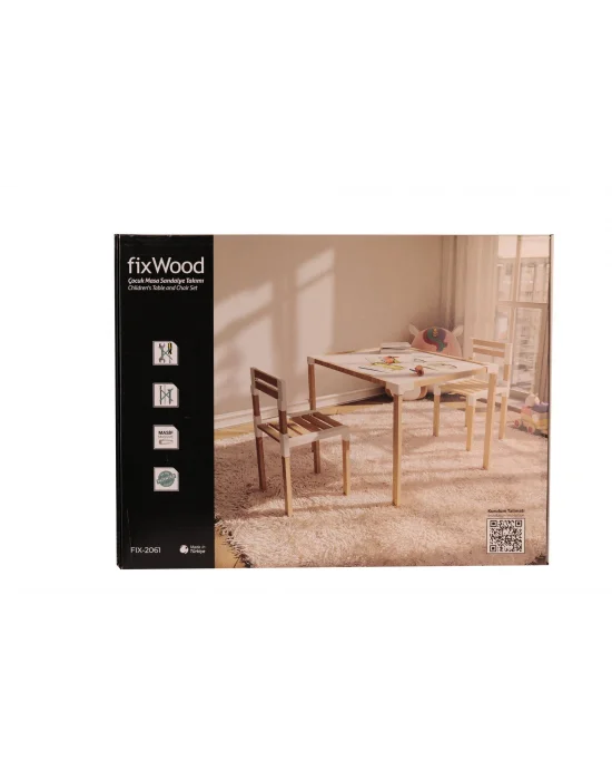 7719 Fix Wood Çocuk Masa Sandalye Takımı