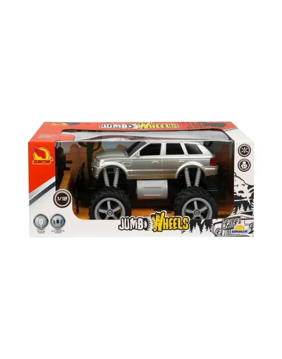 80012 1:18 Uzaktan Kumandalı Jumbo Wheels Usb Şarjlı Araba