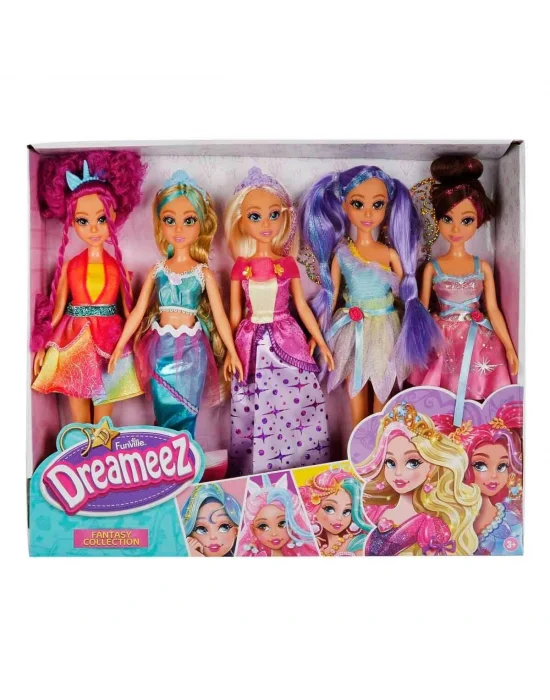 81031 Sun-fnv-mnk-bbk Set Dreameez Fantasy Bebekler 5li