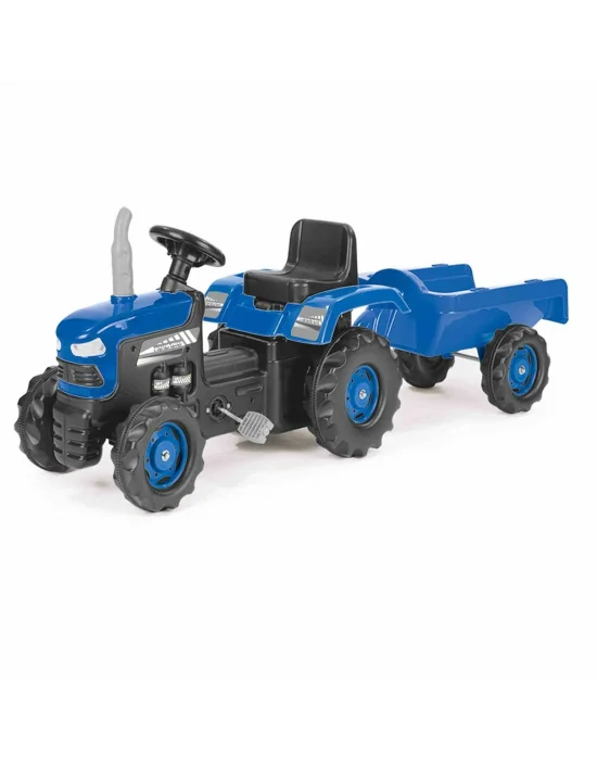 8253 Dolu Römorklu Pedallı Traktör -mavi