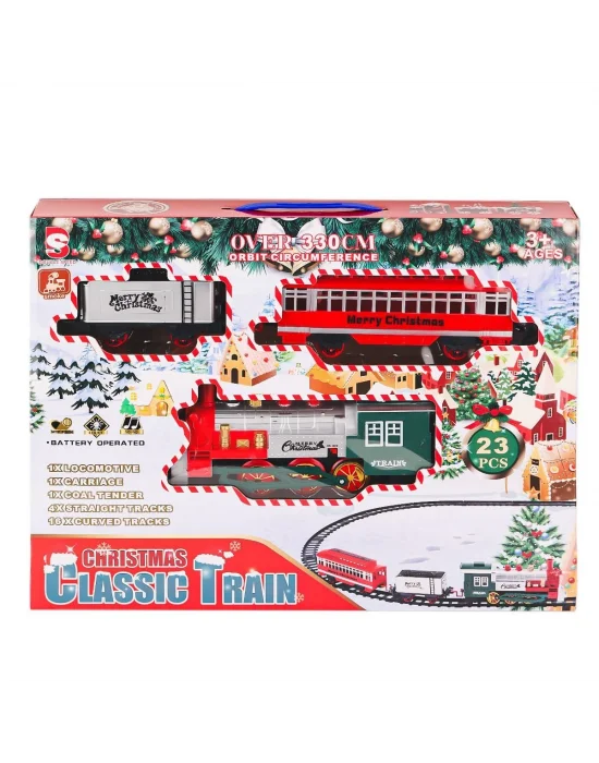 8513a Işıklı Dumanlı Yılbaşı Tren Seti -karsan Oyuncak