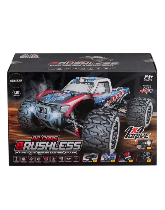 866-1602 Kumandalı 1:16 70 Km/h Brusless Araba 4x4