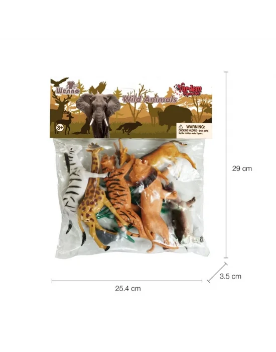 9115,9116,9117 Poşette 9 Parça Hayvan Seti