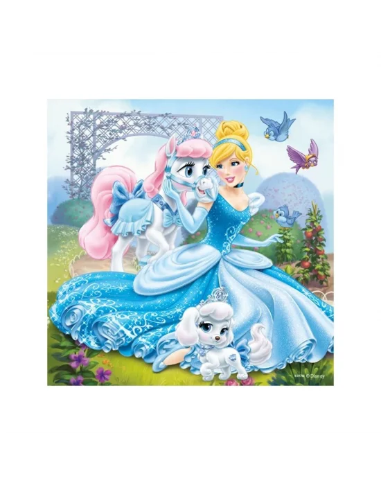 93465 Palace Pets Belle, Cinderella, Rapunzel 3x49 Parça Ravensburger Puzzle