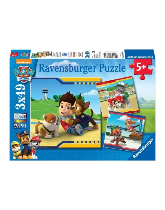 93694 Paw Patrol 3x49 Parça Ravensburger Puzzle