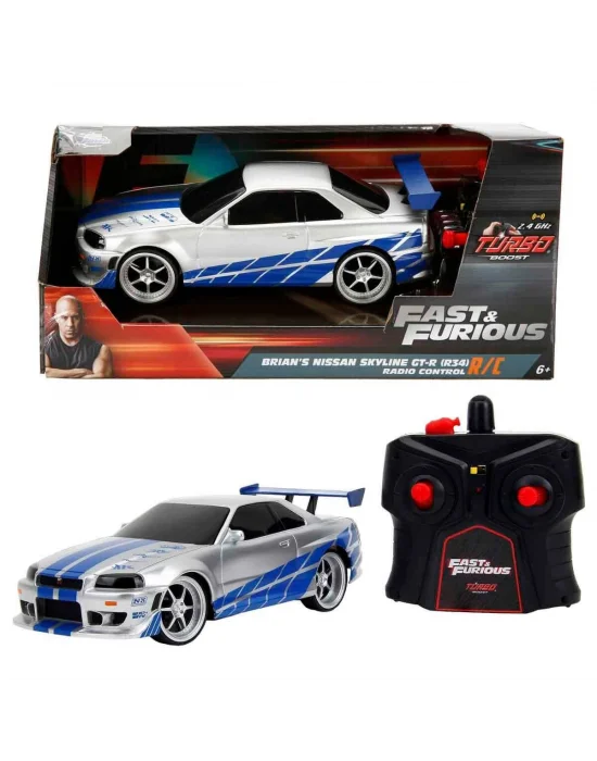 9772 Sun-sım-jda-rc Araba 1 24 Fast Furıous Nıssan Skylıne Gtr 2 4 Ghz Fastf